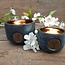 Brynxz ### CANDLECUP BASIC GREY GOLD D.10 H.7 - grootste - per stuk - waxinelichthouder