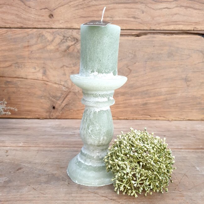 Brynxz # CANDLE COMPLE GRANDE SAGE GREEN D.9 H.22 - per stuk - kaars