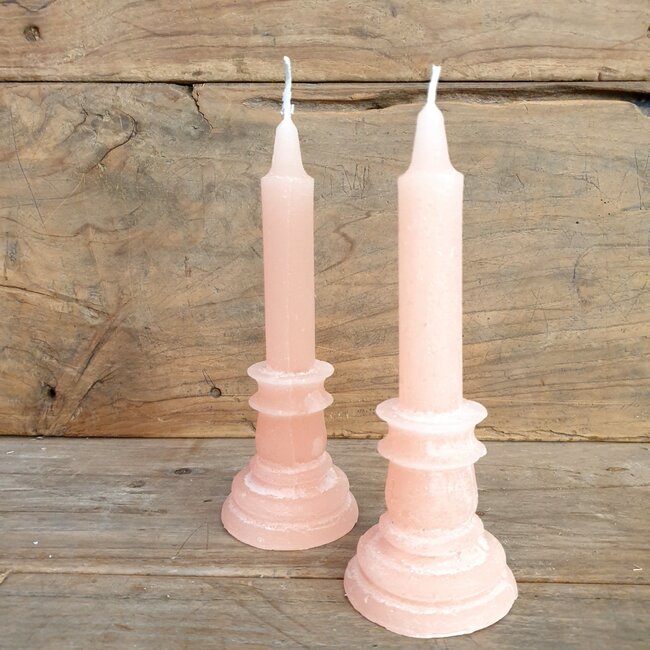 verzending eigen risico - Candle comple bright pink s d.8 h.20 - kaars - per stuk