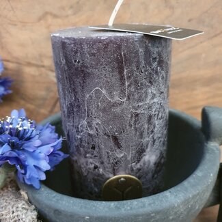 RUSTIC CANDLE BLACK D.7 H.12 - kaars