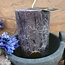 RUSTIC CANDLE BLACK D.7 H.12 - kaars