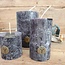 RUSTIC CANDLE BLACK D.7 H.12 - kaars