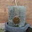 RUSTIC CANDLE FOREST GREEN D.7 H.7 - kaars