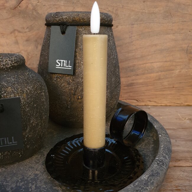 # Kaarsenstandaard zwart - blaker - metaal - 10x10x4cm