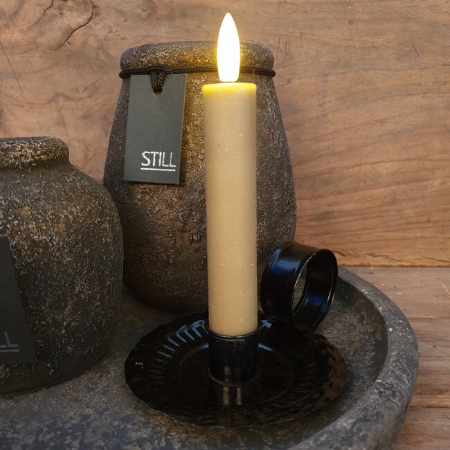 # Kaarsenstandaard zwart - blaker - metaal - 10x10x4cm