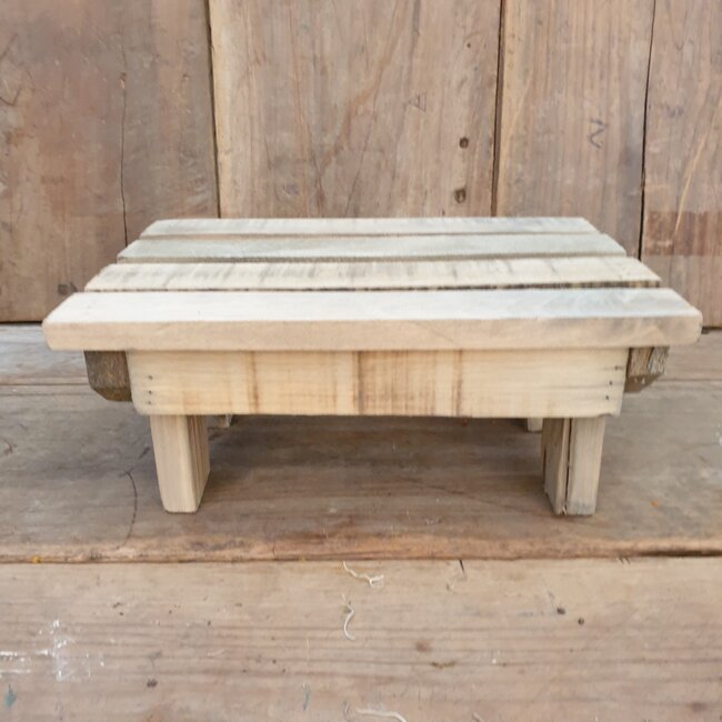 Table historic wood 28x19.5x11.5cm - Natural