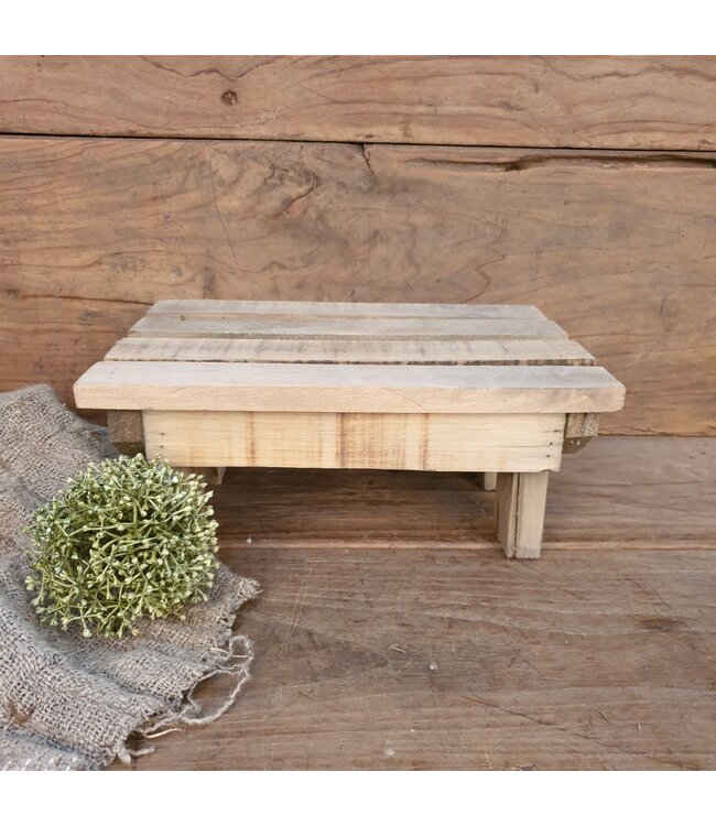Table historic wood 28x19.5x11.5cm - Natural