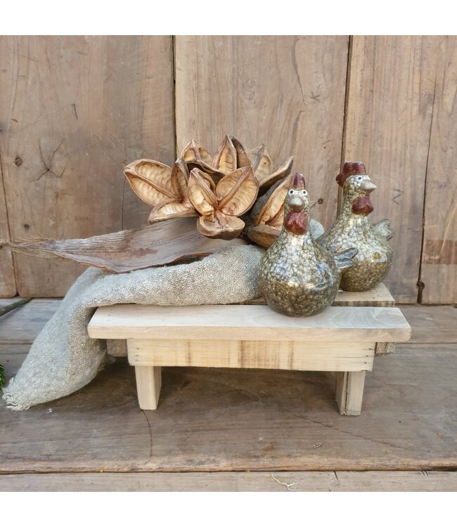 Table historic wood 28x19.5x11.5cm - Natural