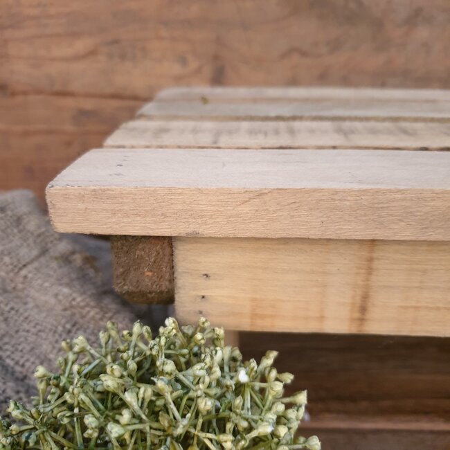Table historic wood 28x19.5x11.5cm - Natural