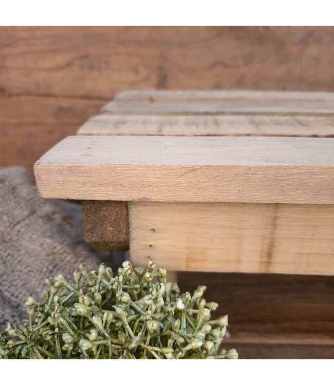 Table historic wood 28x19.5x11.5cm - Natural