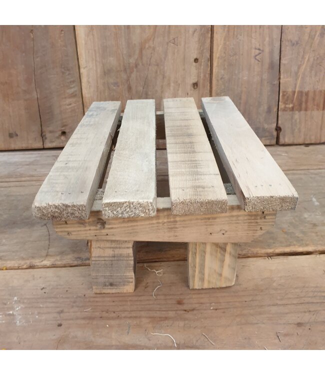Table historic wood 28x19.5x11.5cm - Natural