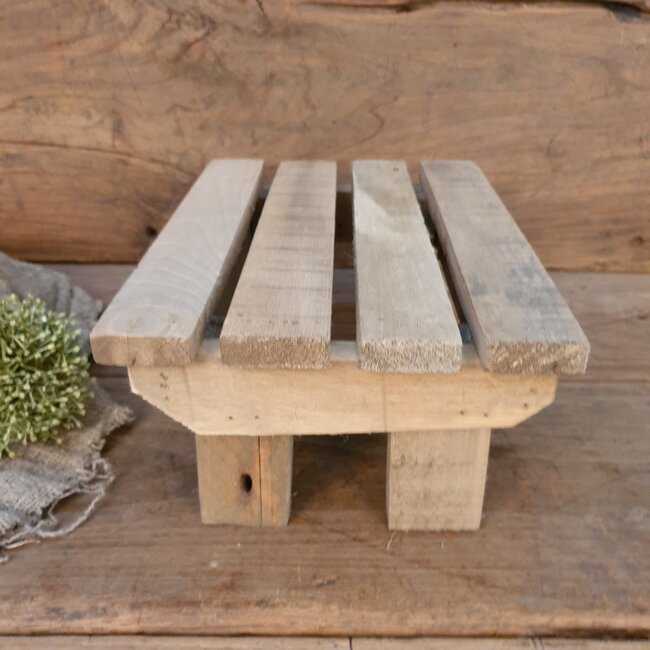 Table historic wood 28x19.5x11.5cm - Natural