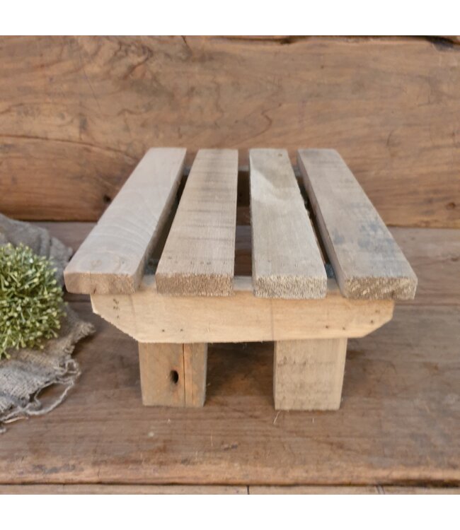 Table historic wood 28x19.5x11.5cm - Natural
