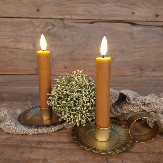 # Kaarsenstandaard goud - blaker - metaal - 10x10x4cm