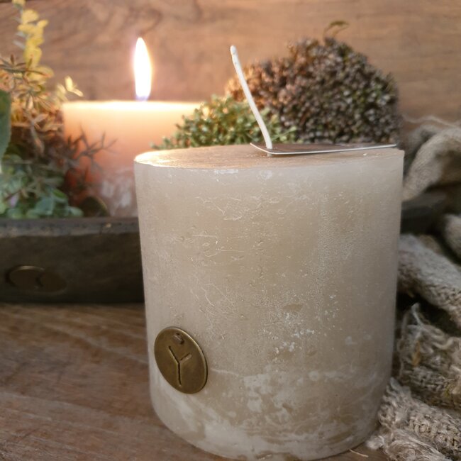 Brynxz RUSTIC CANDLE SAND D.10 H.10