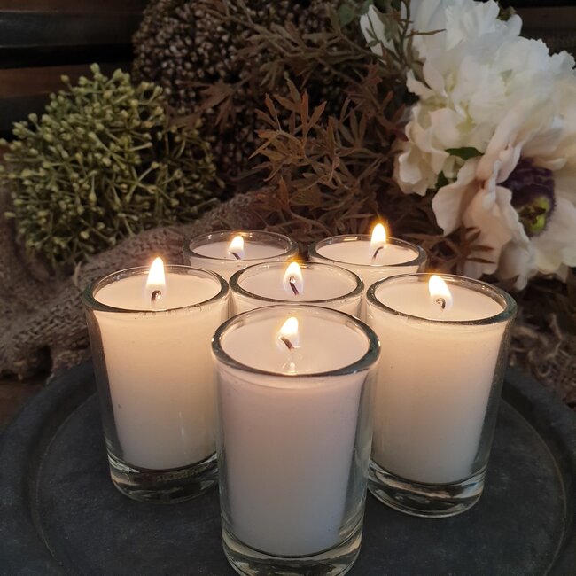 # votive candles white - 20 x 3 x 5,5 cm