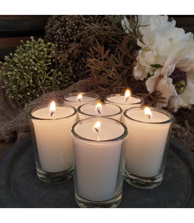 votive candles white - 20 x 3 x 5,5 cm