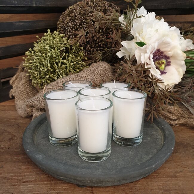 # votive candles white - 20 x 3 x 5,5 cm