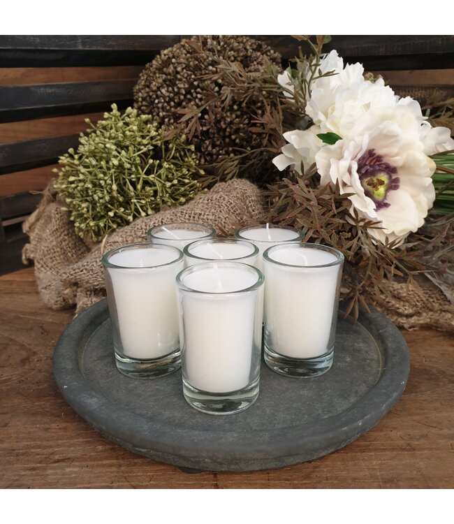 votive candles white - 20 x 3 x 5,5 cm