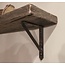 # B291 - Robuuste wandplank oud hout incl. 2 smeedijzeren planksteunen - 100 x 20 x 5 cm - worden niet verzonden/alleen ophalen