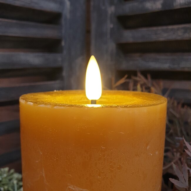 Countryfield # Stompkaars rustiek Ø7,5CM LED ro Lyon L amber-L7,5B7,5H15CM