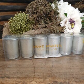 ### Votive Candle Set 6 Silver - 20x3.5x5 cm