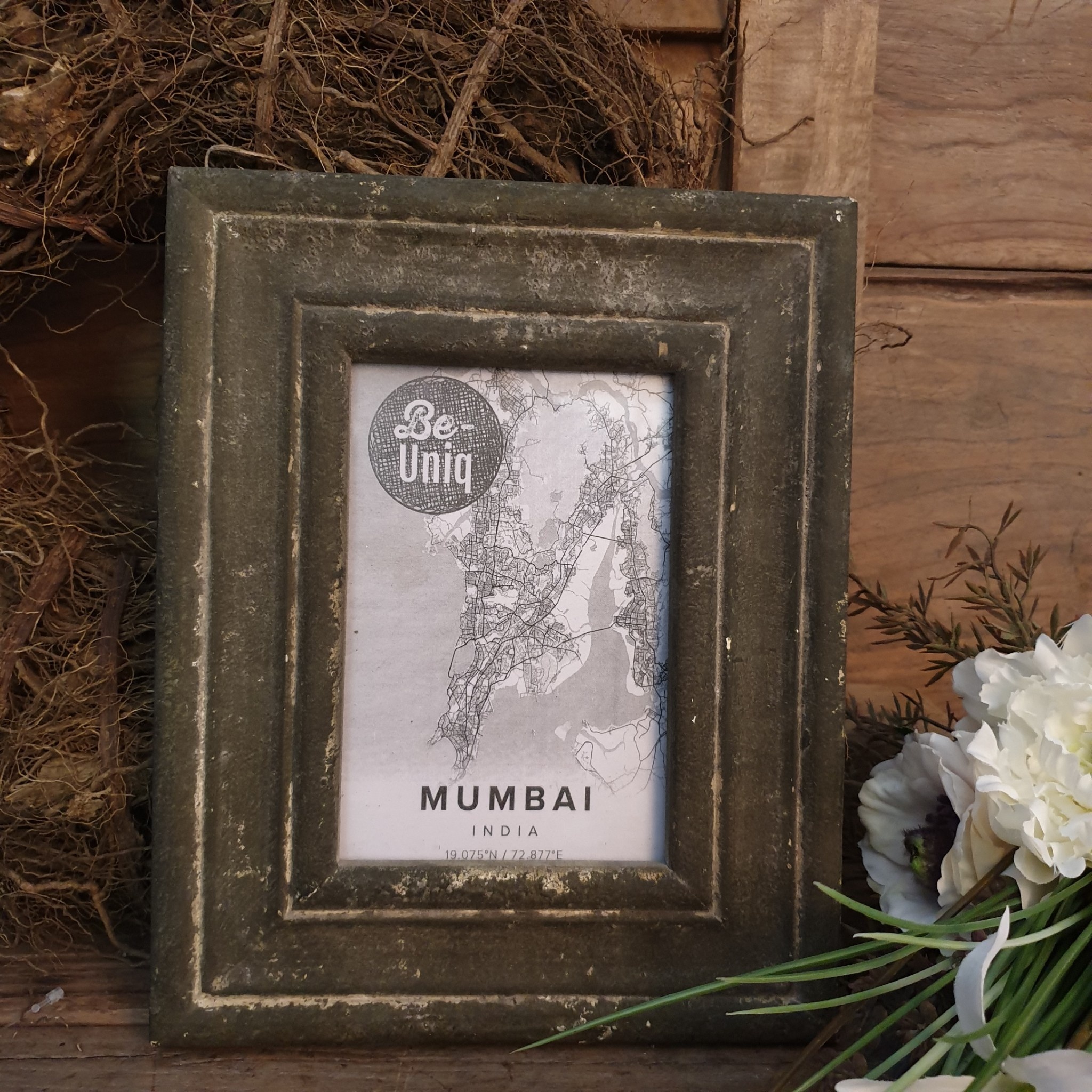 groot satelliet gelijkheid Fotolijst Mumbai S | Cement - 24 x 20 x 2 cm - Woonwinkel Pommelientje