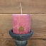 RUSTIC CANDLE OLD PINK D.10 H.10