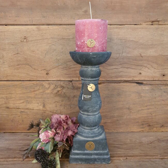 RUSTIC CANDLE OLD PINK D.10 H.10