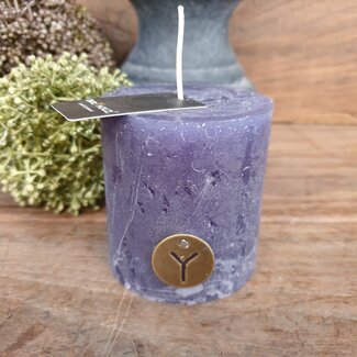 RUSTIC CANDLE BLACK BLUE D.7 H.7