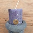 RUSTIC CANDLE BLACK BLUE D.7 H.7