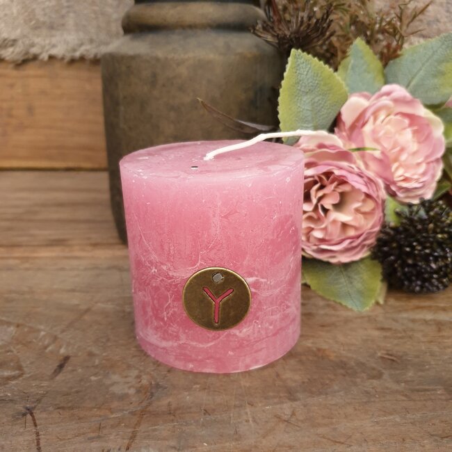 Brynxz ### RUSTIC CANDLE OLD PINK D.7 H.7