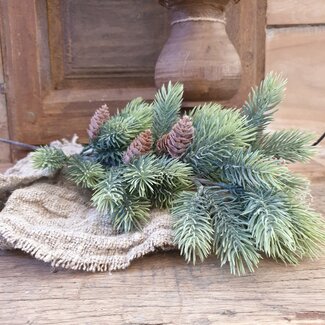 Dennentak groen met dennenappels 45 cm