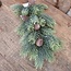 Dennentak groen met dennenappels 45 cm - kunst