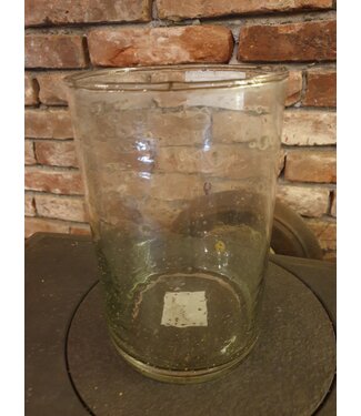 Cylinder - vaas - bubbel - glas - 13 x 20 cm