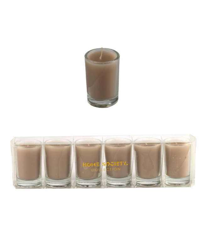 Votive Candle Set 6 Sand - 20x3.5x5 cm