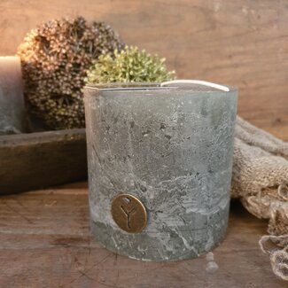 RUSTIC CANDLE FOREST GREEN D.10 H.10