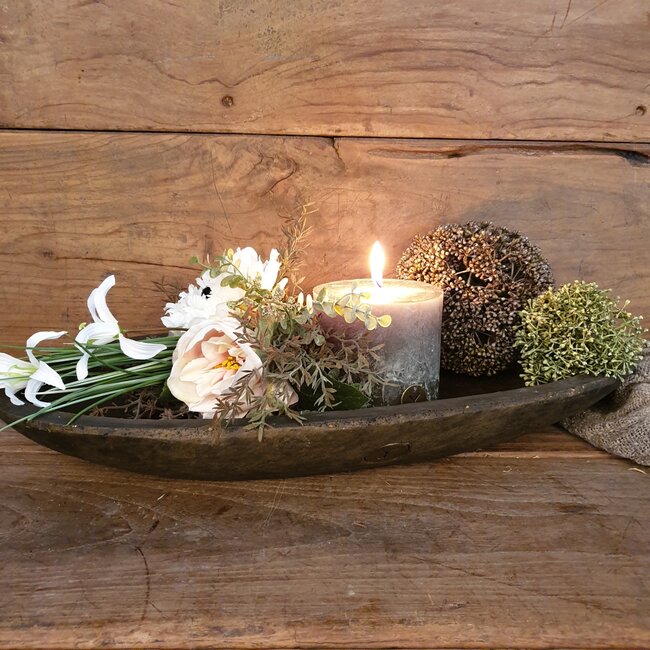 RUSTIC CANDLE FOREST GREEN D.10 H.10