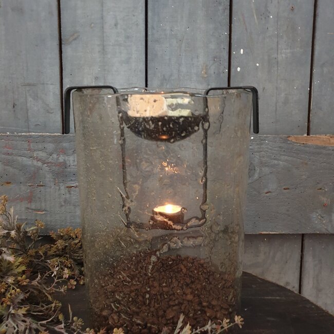 Brander - metaal - 22x10x16cm