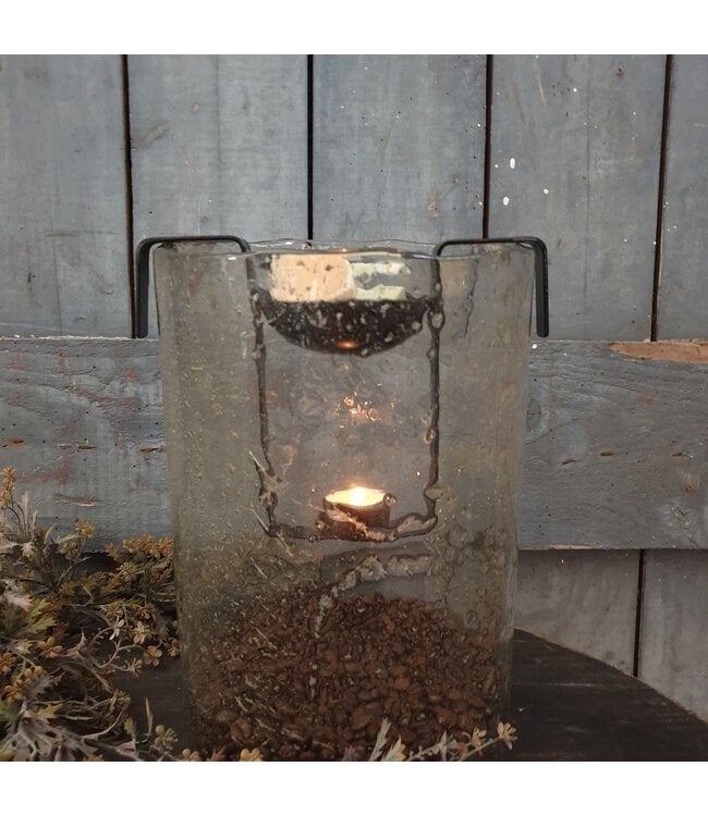 Brander - metaal - 22x10x16cm