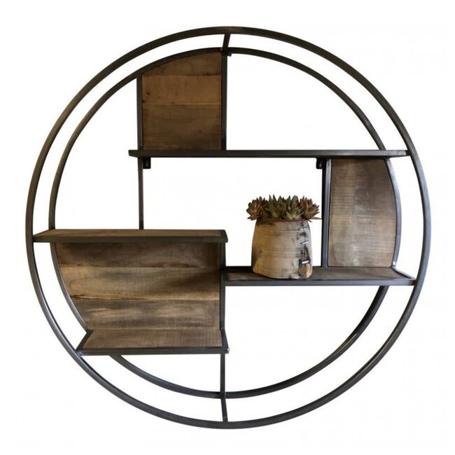 & I208 - Wallshelve round steel - 80 cm