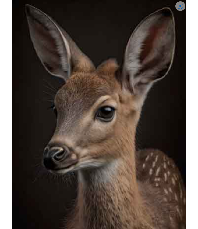 D Tuinposter jonge Ree met latjes - 60 x 80 cm - Woonwinkel Pommelientje