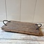 ### Railway wood dienblad - ca. 35 x 19 x 10 cm