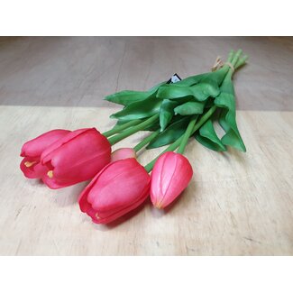 Countryfield Roze tulpen boeket, 5 stelen
