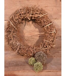 Root wreath 59x16cm Natural