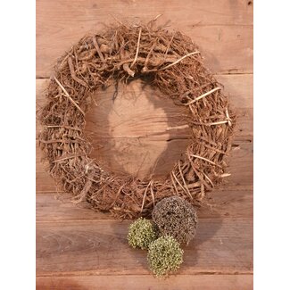 Root wreath 59x16cm Natural