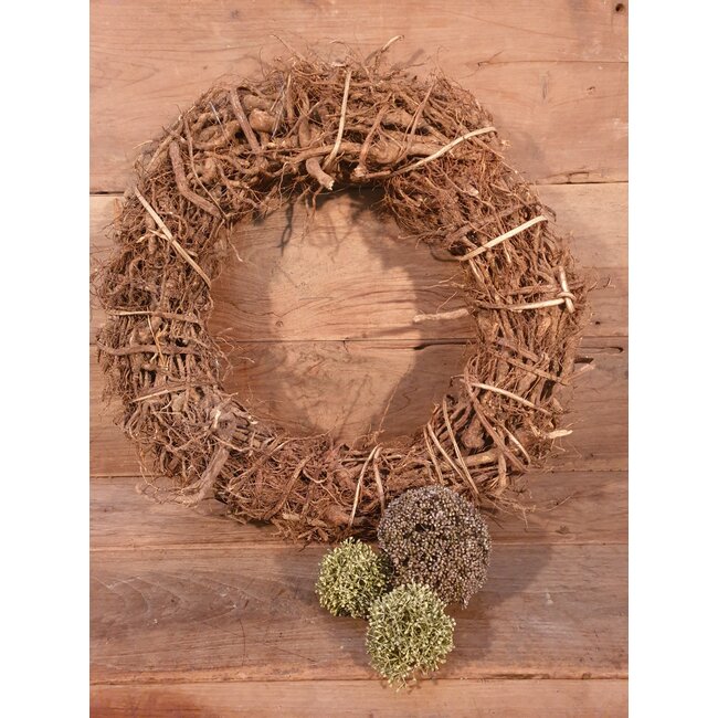 Root wreath 59x16cm Natural
