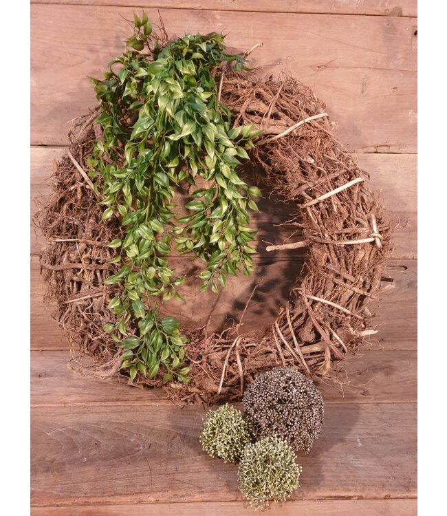 Root wreath 59x16cm Natural