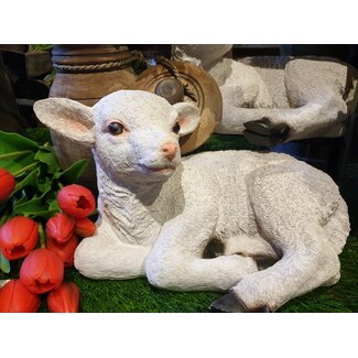 # wordt niet verzonden - LAM LIG WIT 34X24X18.5 CM - polystone