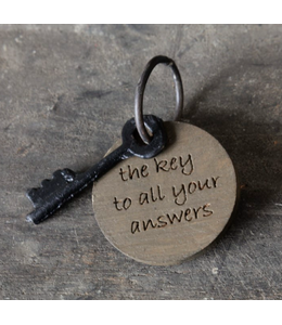 Sleutel met tekst A | Answers - (HxBxD) 5x5x1 cm